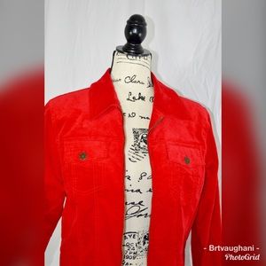 coldwater creek knit denim jacket